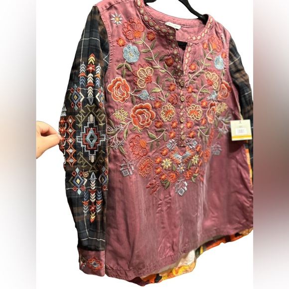 John Mark embroidered long sleeve shirt size S - Picture 6 of 14